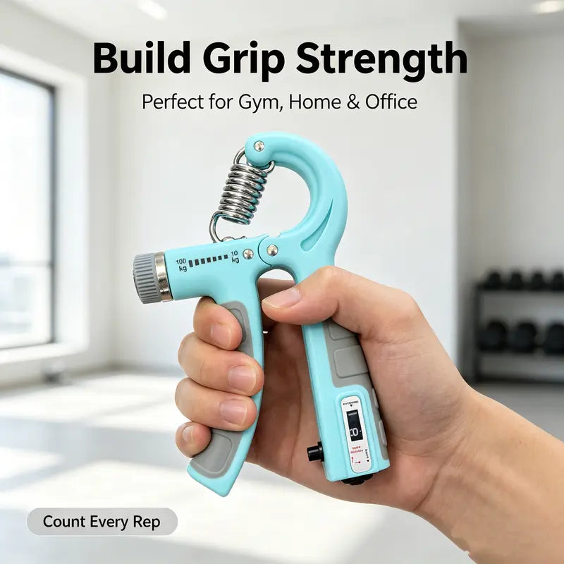 Unisex 5-60Kg Carbon Steel Hand Grip Strengthener Kit - Counter Built-In Gripper, Finger Exerciser, Stretcher, Grip Ring, Stress Relief Ball, Forearm Workout Equipment for Athletes, Rehabilitation, Father'S Day & Christmas Gift for Boyfriend