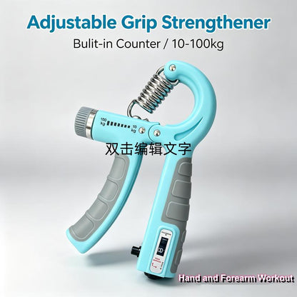 Unisex 5-60Kg Carbon Steel Hand Grip Strengthener Kit - Counter Built-In Gripper, Finger Exerciser, Stretcher, Grip Ring, Stress Relief Ball, Forearm Workout Equipment for Athletes, Rehabilitation, Father'S Day & Christmas Gift for Boyfriend